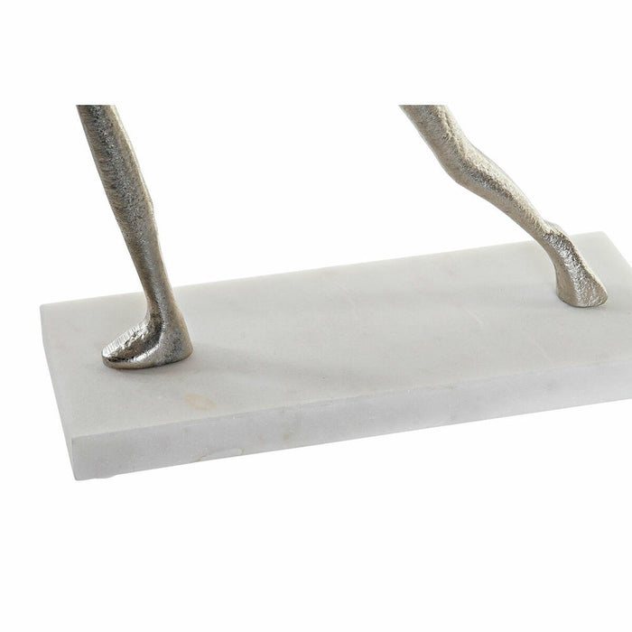 Figură Decorativă DKD Home Decor 8424001857883 43 x 10 x 37 cm Argintiu Alb (2 Unități)