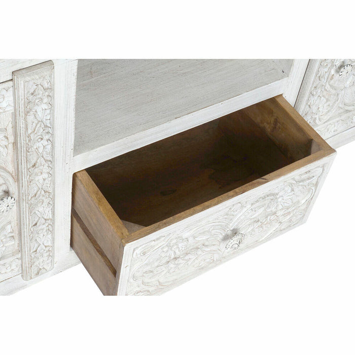 Mobilă TV DKD Home Decor Alb 151 x 40 x 60 cm Lemn Lemn de mango