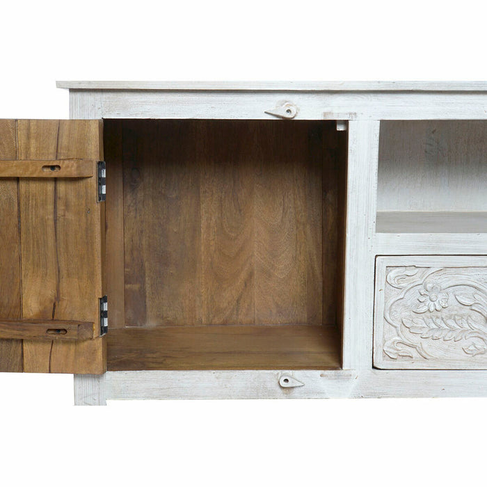 Mobilă TV DKD Home Decor Alb 151 x 40 x 60 cm Lemn Lemn de mango