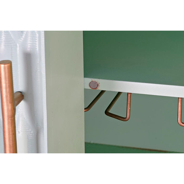 Servantă DKD Home Decor Suport pentru Sticle Metal Lemn Turquoise (90 x 48 x 130 cm)
