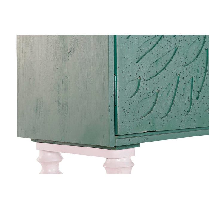 Dulap DKD Home Decor Metal Lemn Turquoise Alb (106 x 48 x 208 cm)
