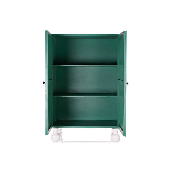 Dulap DKD Home Decor Metal Lemn Turquoise Alb (106 x 48 x 208 cm)