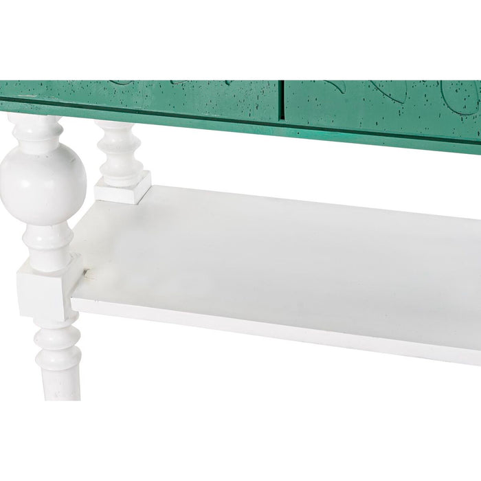 Dulap DKD Home Decor Metal Lemn Turquoise Alb (106 x 48 x 208 cm)