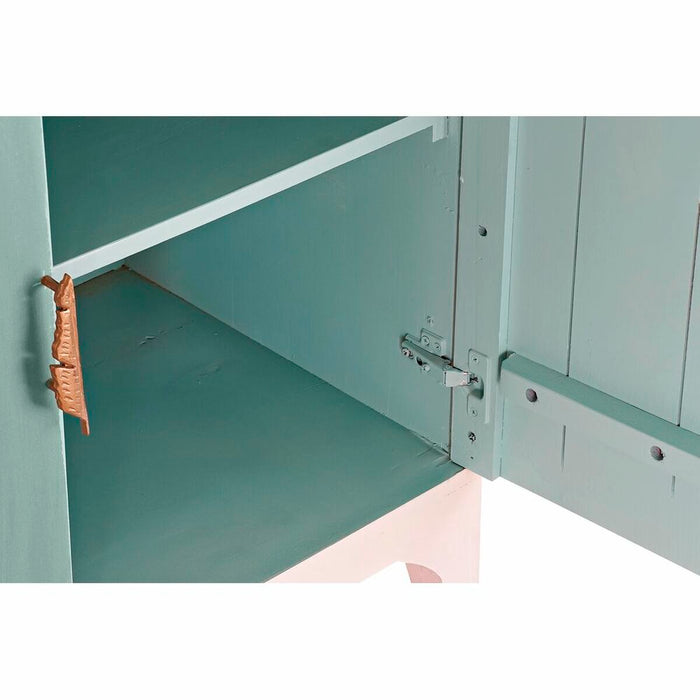 Servantă DKD Home Decor Turquoise Bej Metal Lemn (180 x 50 x 85 cm)