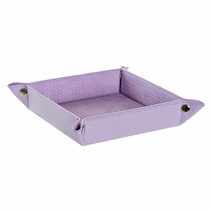 Suporturi pentru depozitarea articolelor din buzunare DKD Home Decor Liliachiu Romantic 20 x 20 x 4 cm