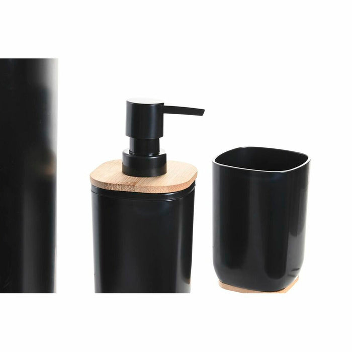 Set de Baie DKD Home Decor 8,50 x 8,50 x 37 cm Natural Negru