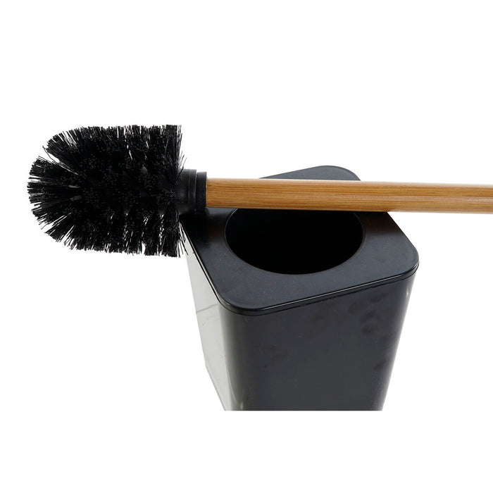 Set de Baie DKD Home Decor Negru Natural Bambus Aluminiu polistiren 11,5 x 11,5 x 38 cm