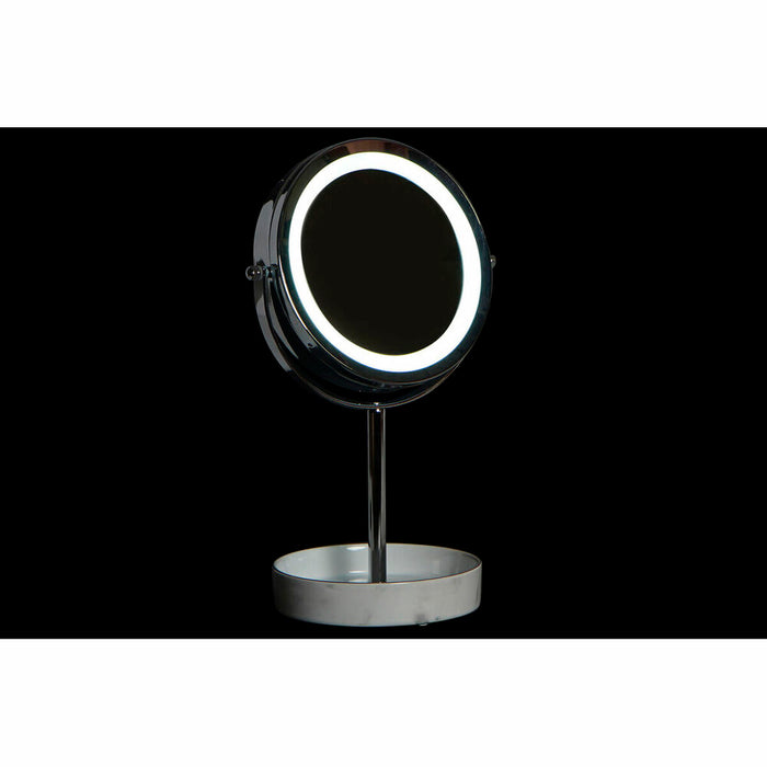 Oglindă cu Efect de Mărire cu LED DKD Home Decor 14,5 x 14,5 x 33 cm Ceramică Alb Metalizat