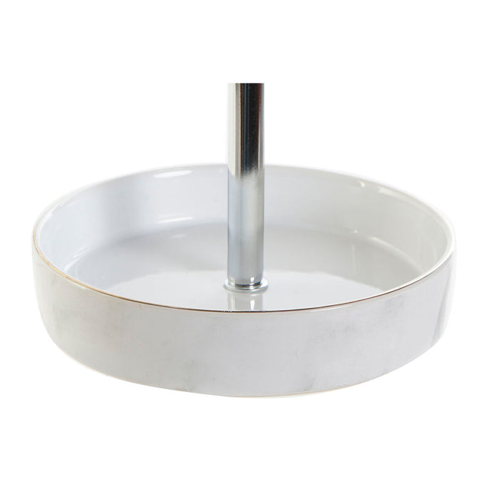 Oglindă cu Efect de Mărire cu LED DKD Home Decor 14,5 x 14,5 x 33 cm Ceramică Alb Metalizat