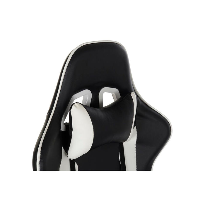 Scaun de birou cu pat DKD Home Decor 70 x 55 x 139 cm Negru Alb