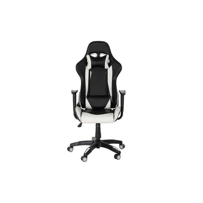 Scaun de birou cu pat DKD Home Decor 70 x 55 x 139 cm Negru Alb