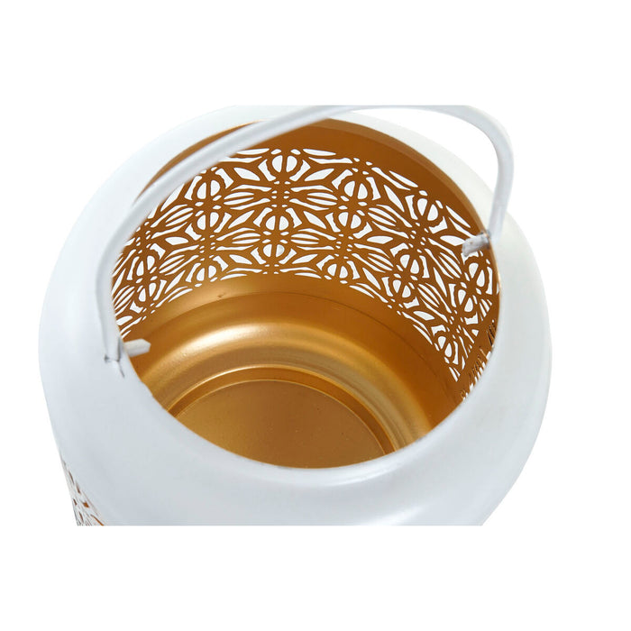 Lucerna DKD Home Decor Alb Portocaliu Auriu* Aluminiu Plastic 15 x 15 x 20 cm