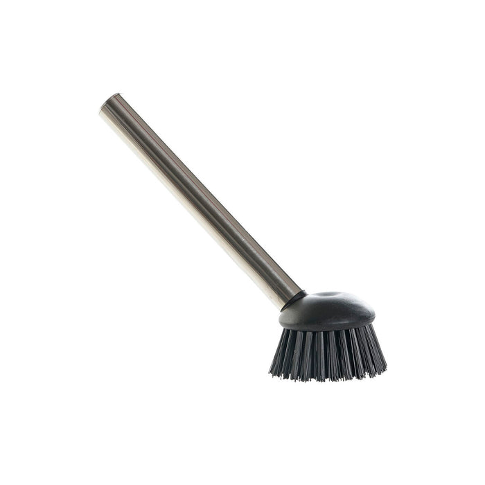 Săpunieră DKD Home Decor Bucătărie Negru Argintiu Natural Bambus Oțel inoxidabil Dolomite 11,5 x 6,5 x 18,5 cm