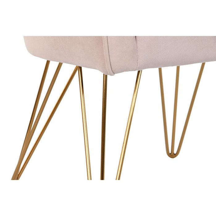 Fotoliu DKD Home Decor 70 x 65 x 74 cm Auriu* Metal Plastic Roz deschis