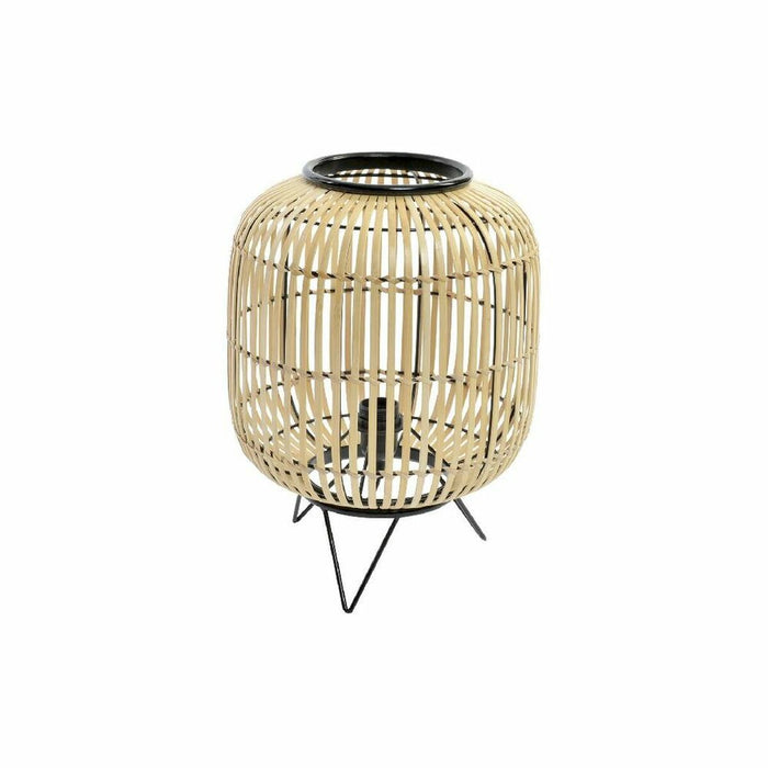 Lampă de masă DKD Home Decor Negru Metal Maro Bambus (30 x 30 x 40.5 cm)