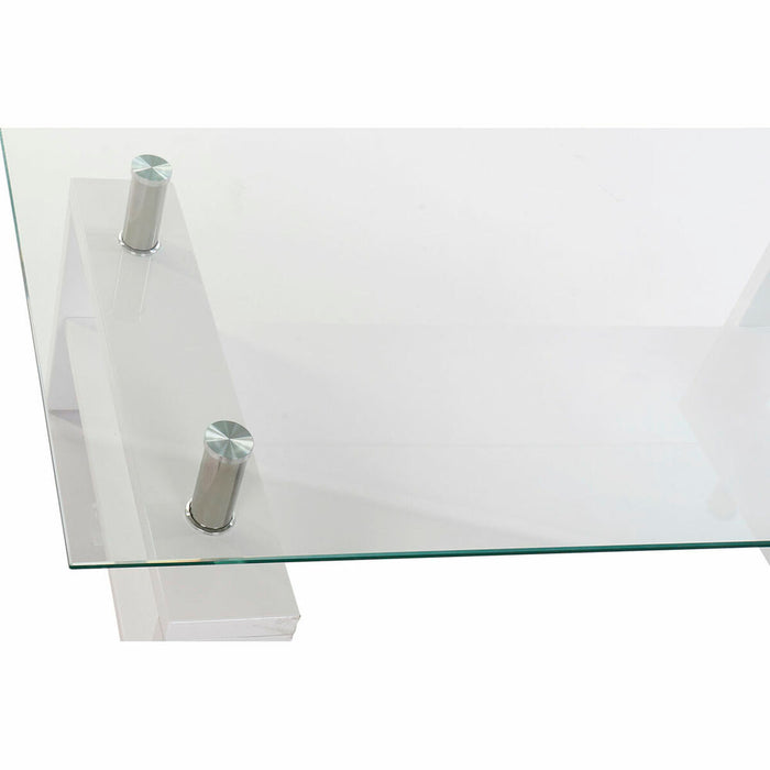 Masa laterală DKD Home Decor Alb Lemn Metal Geam Plastic 120 x 60 x 42 cm