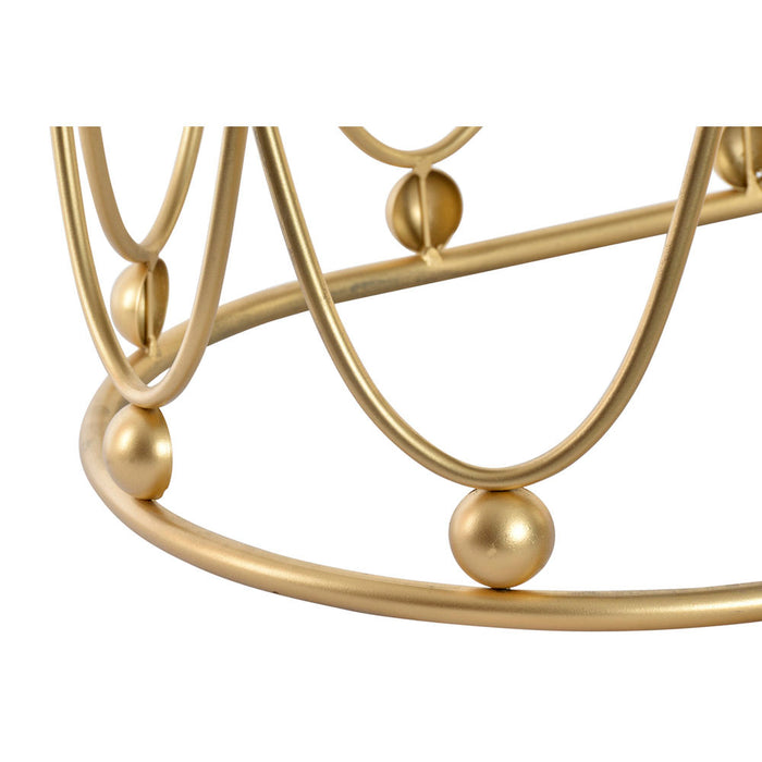 Banchetă DKD Home Decor Auriu* Metal Poliester Кадифе Alb (91 x 40 x 46 cm)