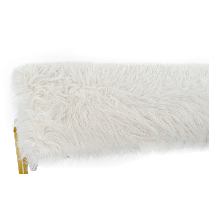 Banchetă DKD Home Decor Argintiu Alb (120 x 40 x 45 cm)