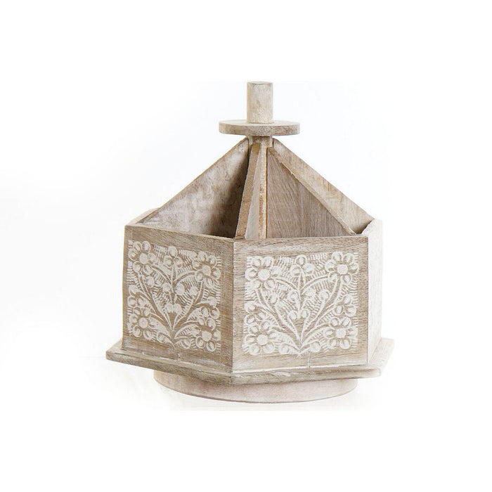 Telecomandă DKD Home Decor Maro Plastic Lemn de mango 21 x 19 x 22 cm