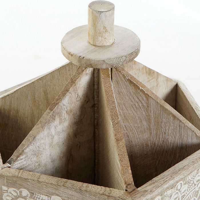 Telecomandă DKD Home Decor Maro Plastic Lemn de mango 21 x 19 x 22 cm