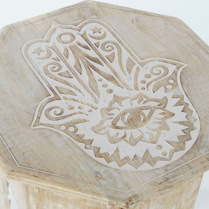 Masa laterală DKD Home Decor Maro Lemn Plastic Lemn de mango 49 x 49 x 53,5 cm