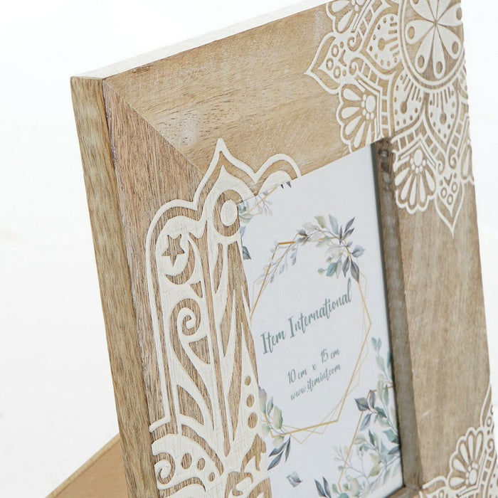 Ramă Foto DKD Home Decor Maro Lemn Plastic Lemn de mango Indian 20 x 2 x 25,5 cm