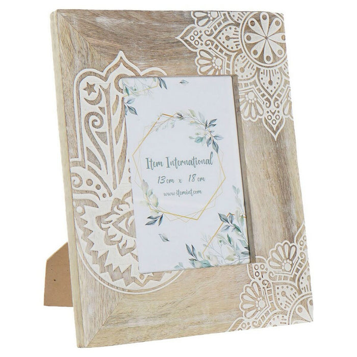 Ramă Foto DKD Home Decor Maro Lemn Plastic Lemn de mango Indian 23 x 2 x 28 cm