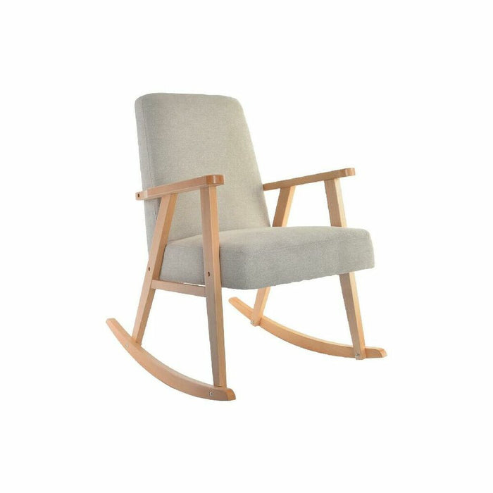 Scaun Balansoar DKD Home Decor Bej Natural Lemn Fag Plastic Lemn MDF 81 x 58 x 90 cm