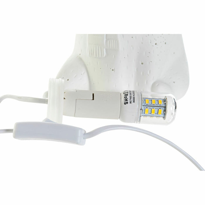 Lampă de masă DKD Home Decor 17 x 12 x 23 cm Porțelan Alb 220 V 25 W