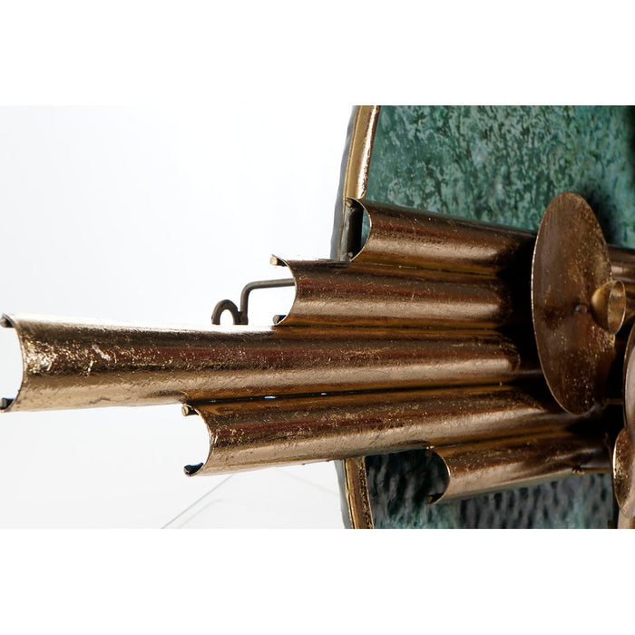 Decorațiune de Perete DKD Home Decor Auriu* Metal Verde (118.7 x 10 x 64 cm)
