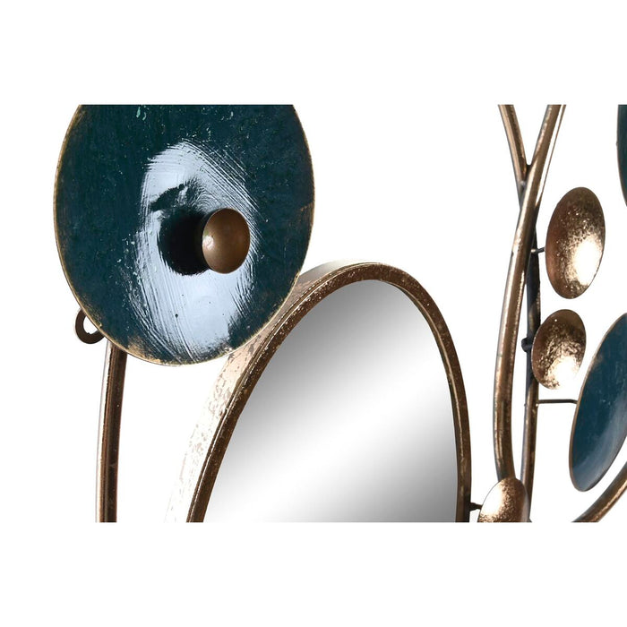 Decorațiune de Perete DKD Home Decor Oglindă Auriu* Metal Verde (123 x 6.4 x 78 cm)