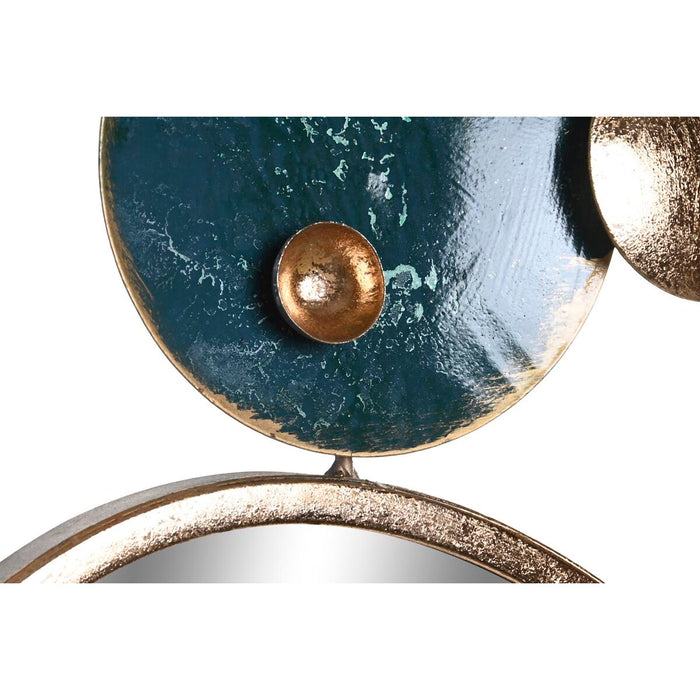 Decorațiune de Perete DKD Home Decor Oglindă Auriu* Metal Verde (123 x 6.4 x 78 cm)