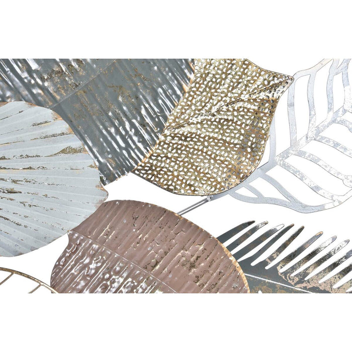 Decorațiune de Perete DKD Home Decor Verde Bej Multicolor Auriu* Frunza a unei plante Shabby Chic 50 x 8 x 91 cm