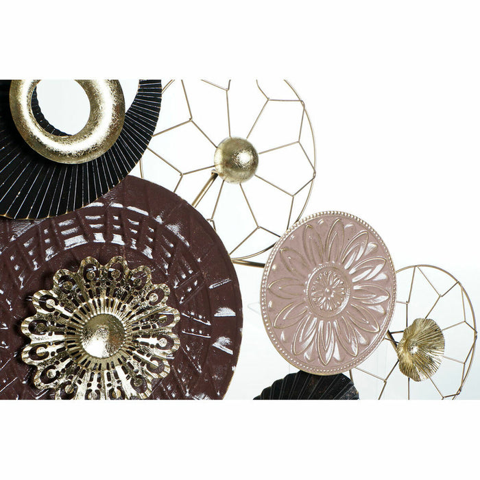 Decorațiune de Perete DKD Home Decor Roz Auriu* Metal (122 x 9 x 73.7 cm)