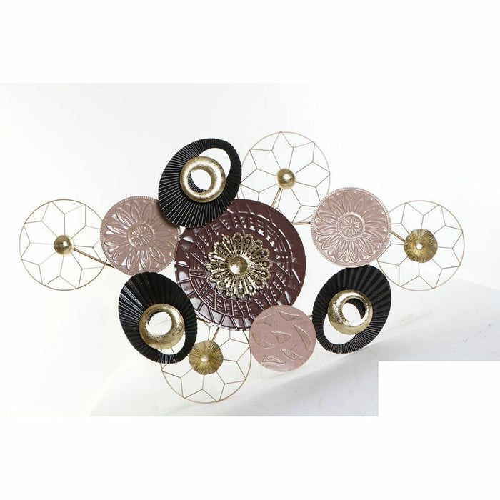 Decorațiune de Perete DKD Home Decor Roz Auriu* Metal (122 x 9 x 73.7 cm)