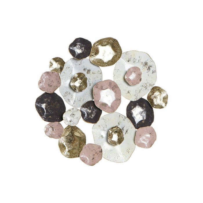 Decorațiune de Perete DKD Home Decor Roz Auriu* Metal (61 x 5.7 x 61 cm)
