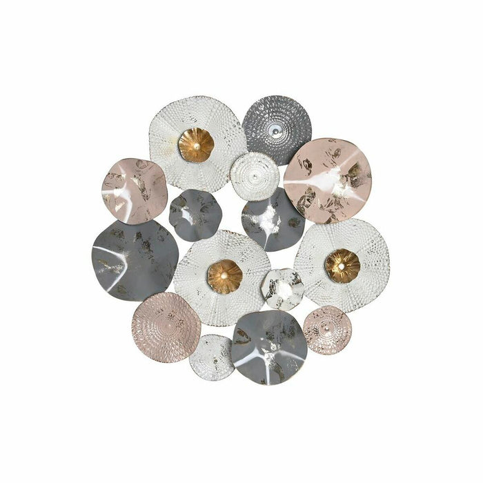 Decorațiune de Perete DKD Home Decor Gri Metal Alb (80 x 7 x 80 cm)