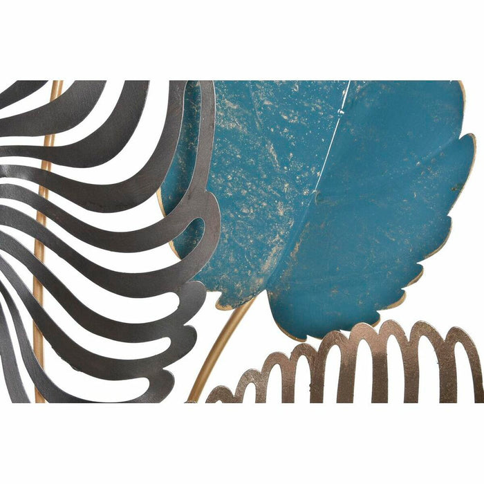 Decorațiune de Perete DKD Home Decor Alb Verde Auriu* Frunza a unei plante 57 x 8 x 122 cm