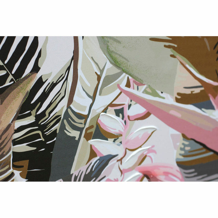 Tablou DKD Home Decor 82,5 x 4,5 x 82,5 cm Tropical Frunza a unei plante (2 Unități)