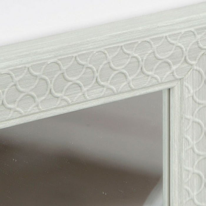 Oglindă de perete DKD Home Decor Geam polistiren Plastic Alb Verde Bej Roz Urban 36 x 2 x 96 cm (4 Unități)