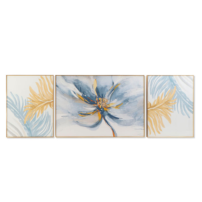 Tablou DKD Home Decor Květiny (240 x 3 x 80 cm)