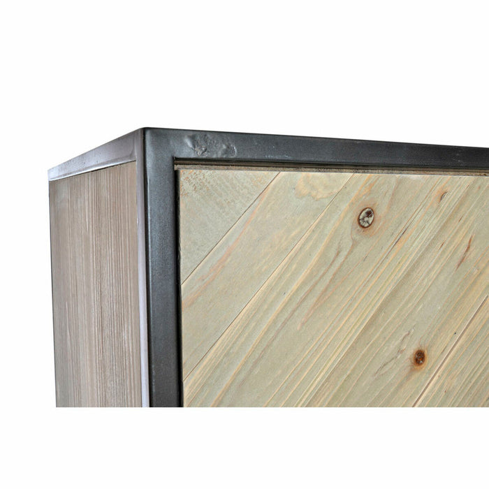 Dulap DKD Home Decor Negru Natural Metal Brad 92 x 45 x 195 cm