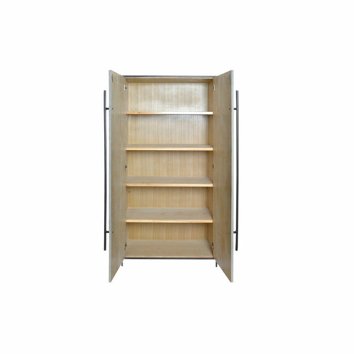 Dulap DKD Home Decor Negru Natural Metal Brad 92 x 45 x 195 cm