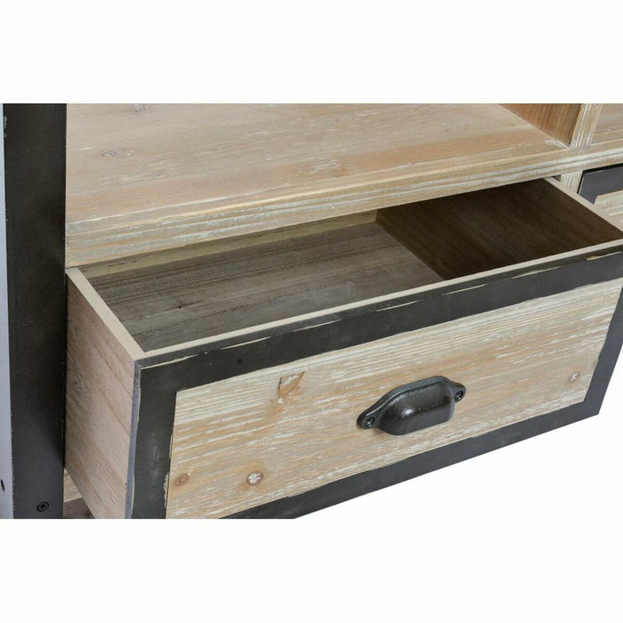 Mobilă TV DKD Home Decor 148 x 45 x 54 cm Negru Metal Lemn Maro