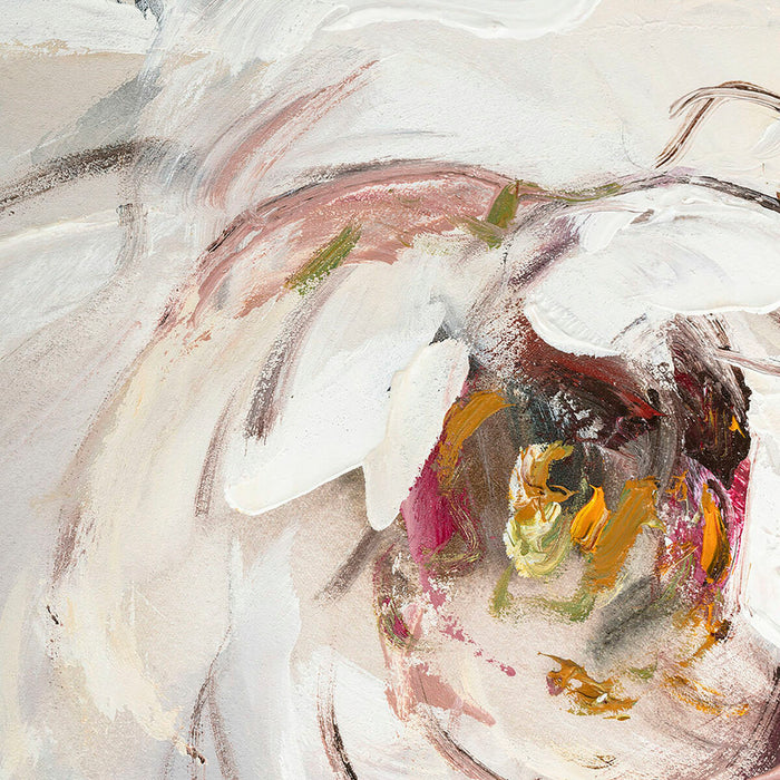 Tablou DKD Home Decor 90 x 2,5 x 90 cm Floare Shabby Chic (2 Unități)