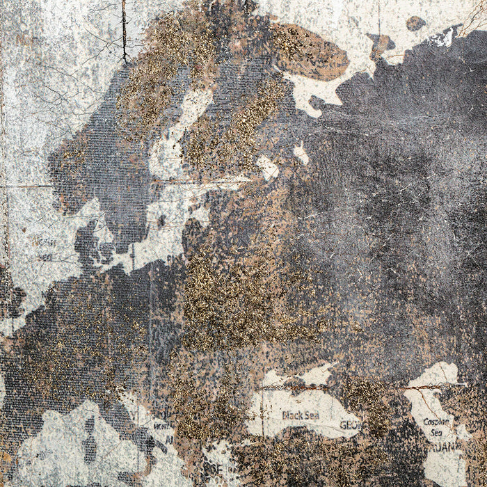 Tablou DKD Home Decor 120 x 4 x 90 cm Loft Harta Lumii (2 Unități)