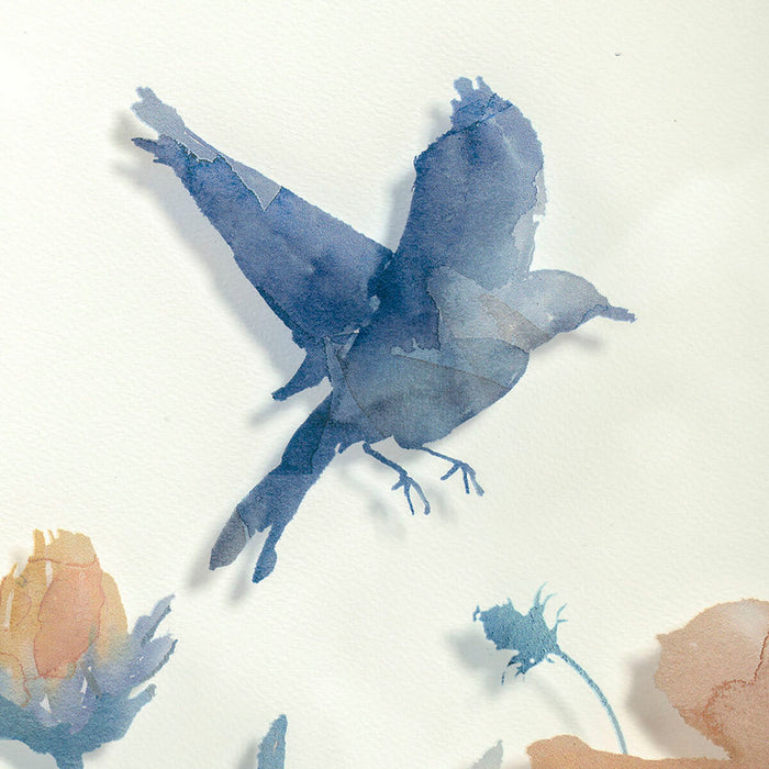 Tablou DKD Home Decor 50 x 2 x 60 cm Květiny Shabby Chic (3 Piese)