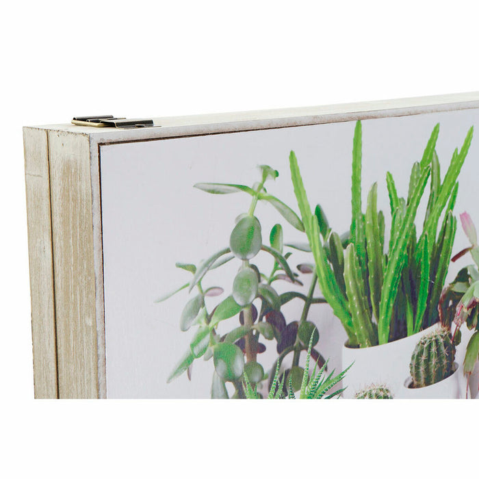 Dulap de chei DKD Home Decor Alb Verde Lemn MDF 46,5 x 6 x 31,5 cm (2 Unități)