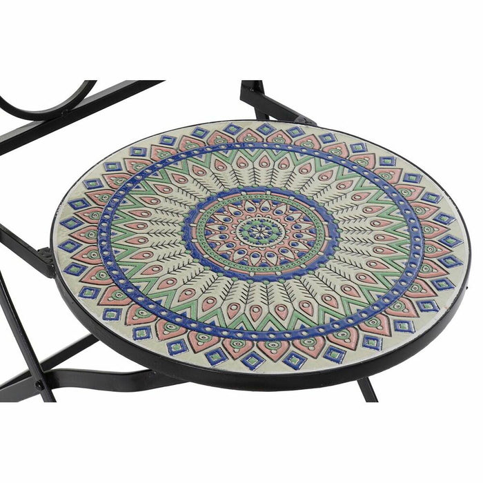 Zahradní židle DKD Home Decor Negru 39 x 50 x 93 cm Ceramică Multicolor Forjare (39 x 50 x 93 cm)