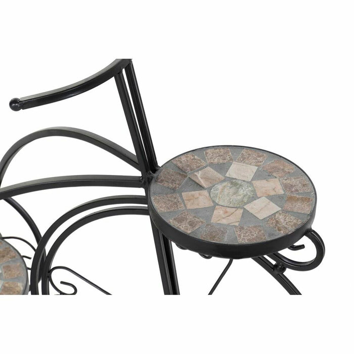 Ghiveci DKD Home Decor Bicicletă Ceramică Mozaic Negru Forjare (70 x 28 x 57 cm)
